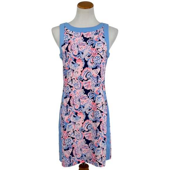 Lilly Pulitzer Sleeveless Shell Print Shift Dress | Coastal Preppy Sophisticated - Picture 2 of 16